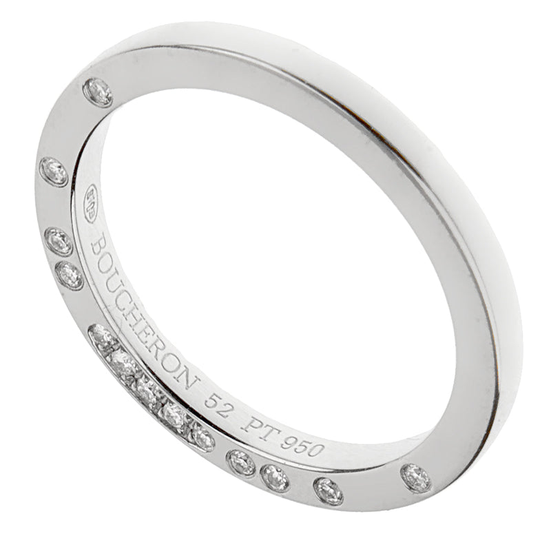 Boucheron Platinum Diamond Band Ring 0003093