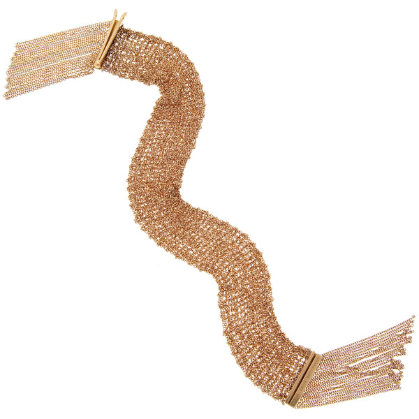 Boucheron Scarf Rose Gold Chain Link Bracelet 0003095