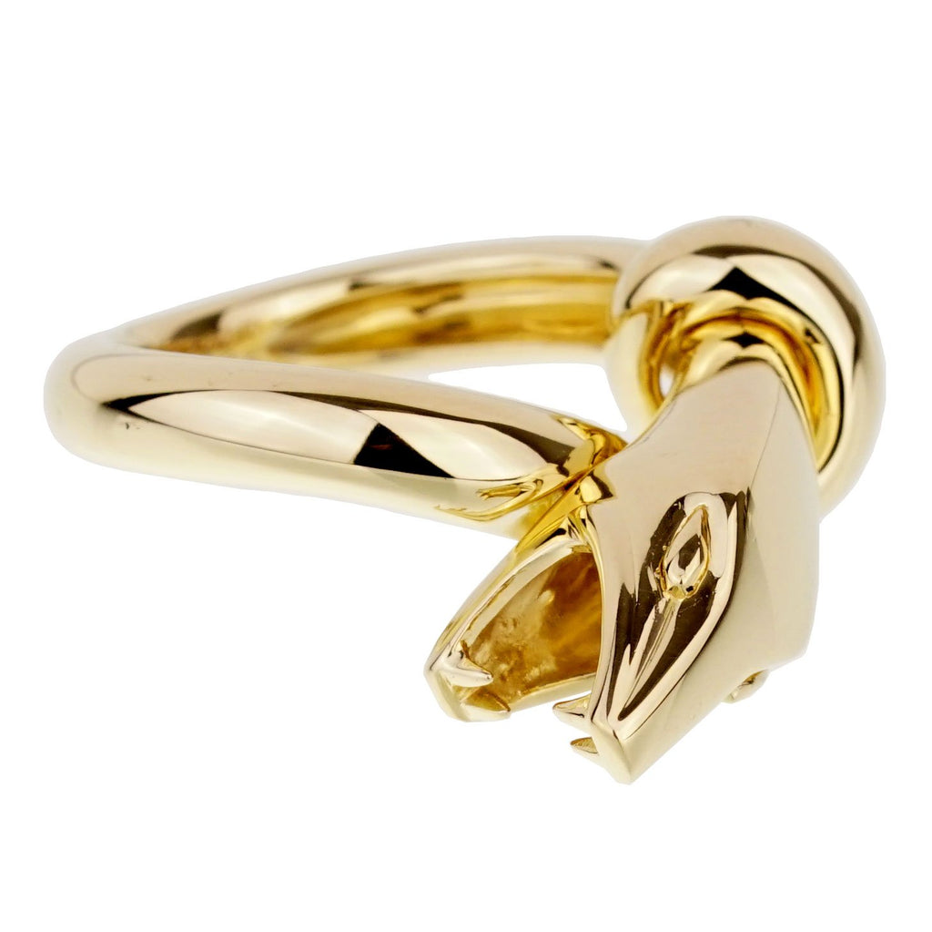 Boucheron Snake Kaa 18k Yellow Gold Ring Sz – Opulent Jewelers