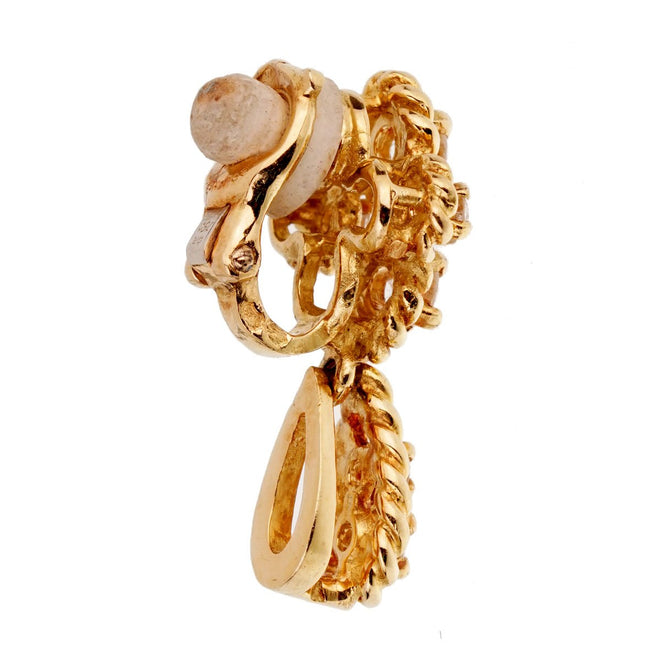 Boucheron Vintage Diamond Yellow Gold Drop Earrings 0001882