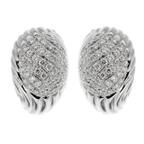 Boucheron Vintage White Gold Diamond Swirl Earrings 0002654