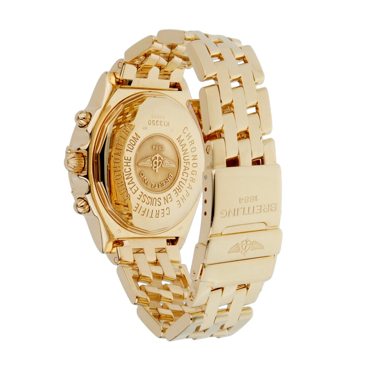 Breitling 18k Yellow Gold Chronomat Gold Watch Opulent Jewelers