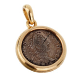 Bulgari Ancient Coin Gold Pendant Necklace 0002157