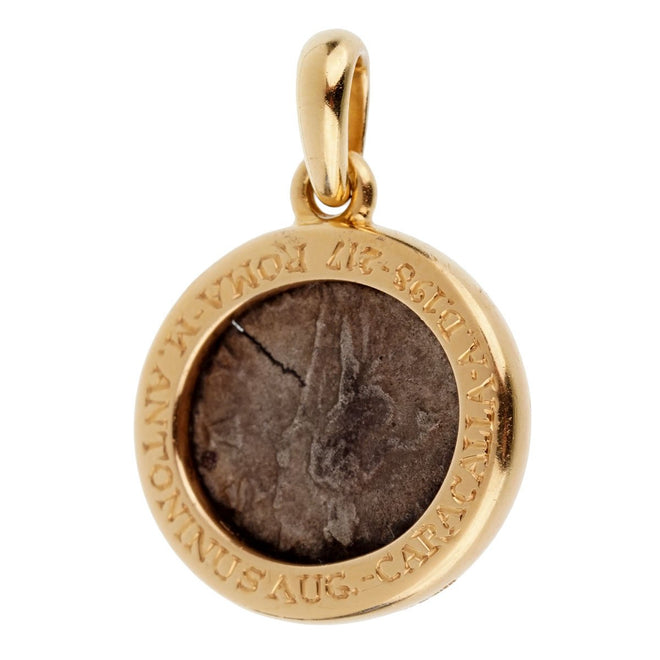 Bulgari Ancient Coin Gold Pendant Necklace 0002157