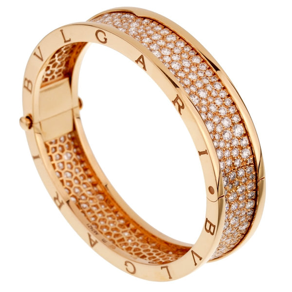 Bulgari Bzero1 Diamond Rose Gold Bangle Bracelet 0002511