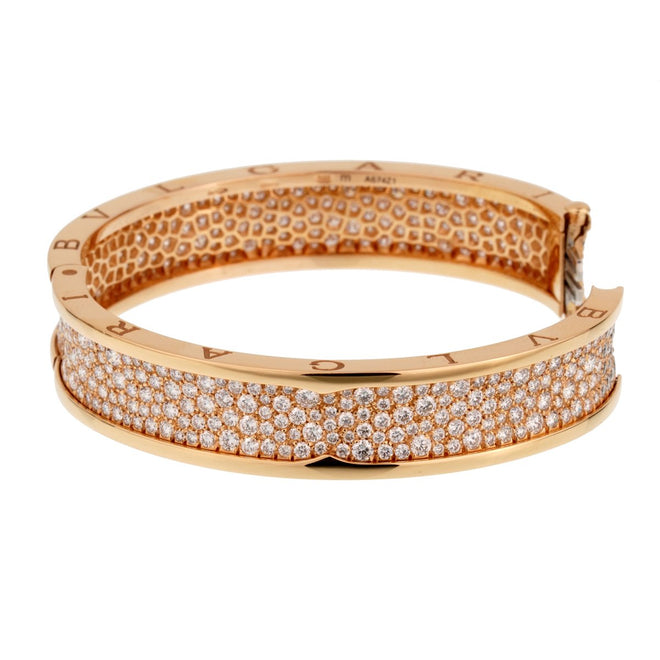 Bulgari Bzero1 Diamond Rose Gold Bangle Bracelet 0002511