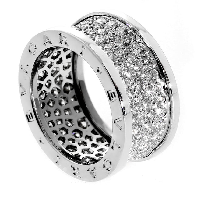 Bulgari Bzero1 White Gold Pave Diamond Ring 0000170