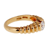 Bulgari Diamond Solitaire Gold Vintage Ring 0001100