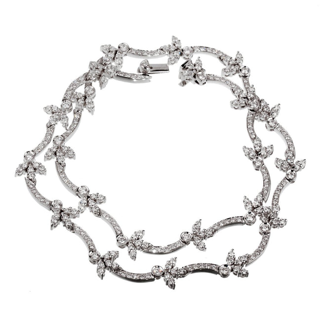 Bulgari Diamond Tennis White Gold Necklace 0000942