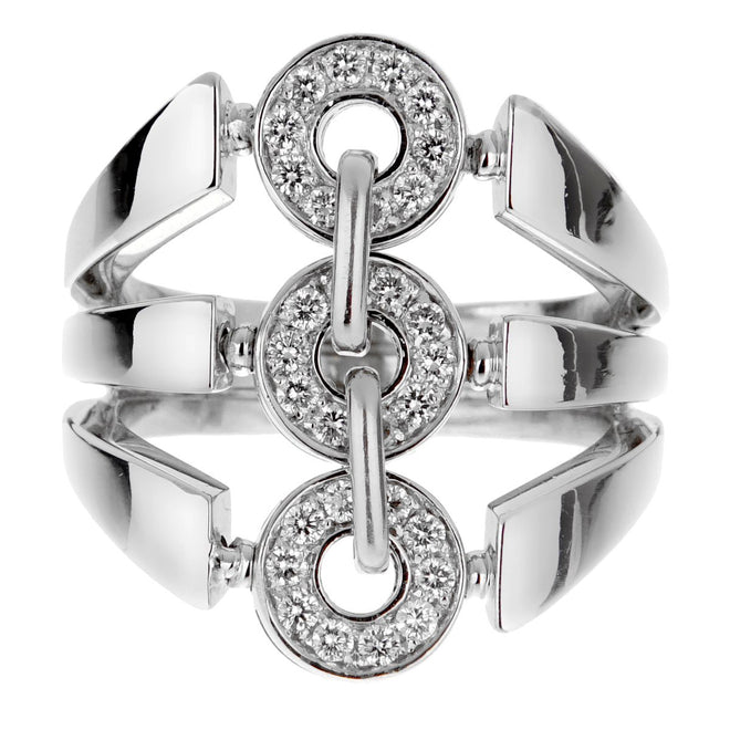 Bulgari Diamond White Gold Cocktail Ring 0001786