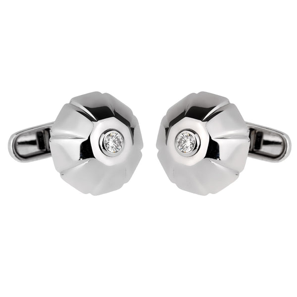 Bulgari Diamond White Gold Cufflinks 0001083-1