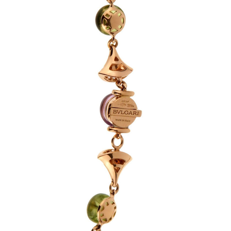 Rose gold DIVAS' DREAM Necklace Multicolor with 6.69 ct Diamonds,Spinels |  Bulgari Official Store