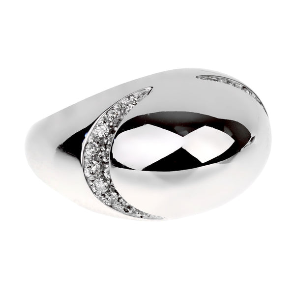 Bulgari Dome Diamond White Gold Ring 0001849