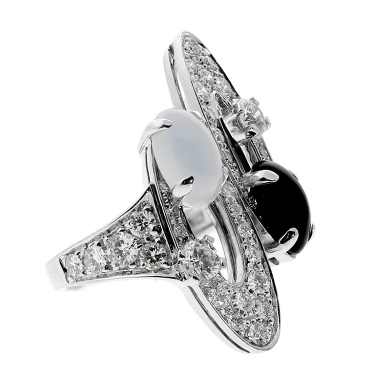 Bulgari Elisia Diamond Onyx Gold Ring 0000177