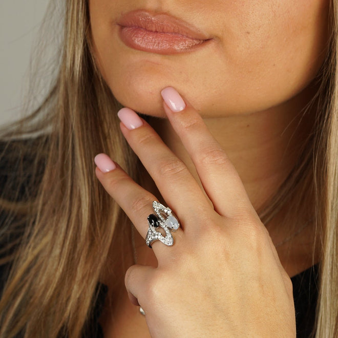 Bulgari Elisia Diamond Onyx Gold Ring 0000177