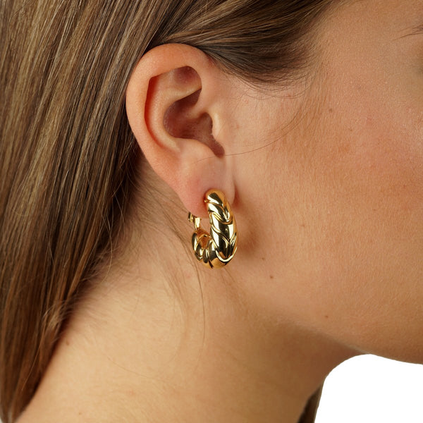 Bulgari Gold Hoop Earrings 0000522