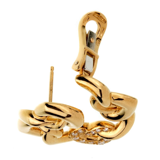 Bulgari Heart Diamond Gold Earrings 0000161