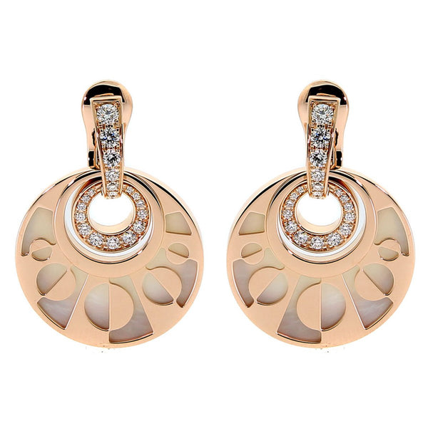 Bulgari Intarsio Rose Gold Diamond Earrings BLG10002