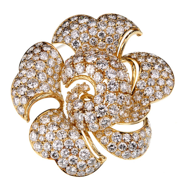 Bulgari La Dolce Vita 34 Carat Pave Diamond Gold Brooch 0000905