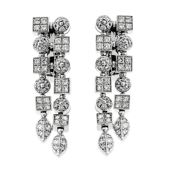 Bulgari Lucea Diamond White Gold Earrings 7a