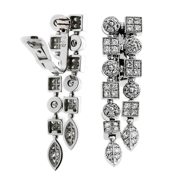 Bulgari Lucea Diamond White Gold Earrings 7a