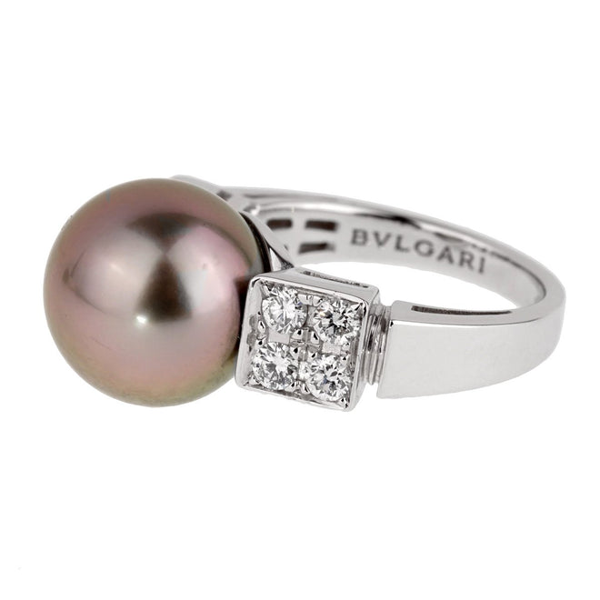 Bulgari Lucea Pearl White Gold Diamond Ring 0000652