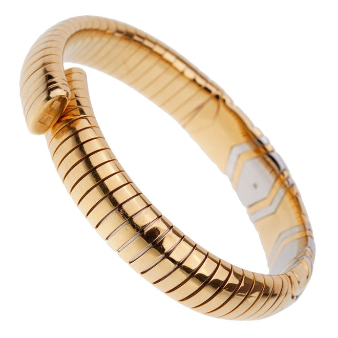 Bulgari Parentesi 18k Yellow Gold Cuff Bangle Bracelet 0001847