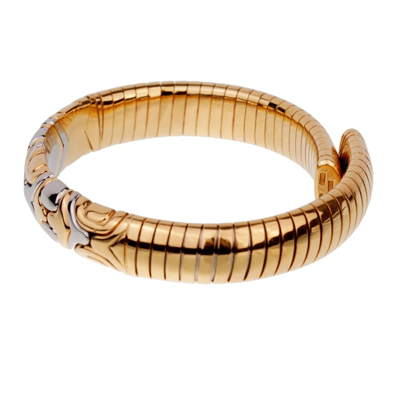 Bulgari Parentesi 18k Yellow Gold Cuff Bangle Bracelet 0001847