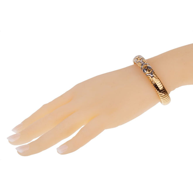 Bulgari Parentesi 18k Yellow Gold Cuff Bangle Bracelet 0001847