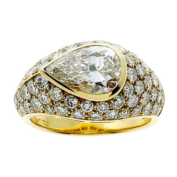 Bulgari Pear Cocktail Diamond Ring 0000174