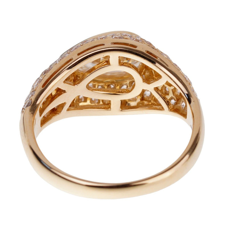 Bulgari Pear Shaped Diamond Yellow Gold Cocktail Ring 0002002