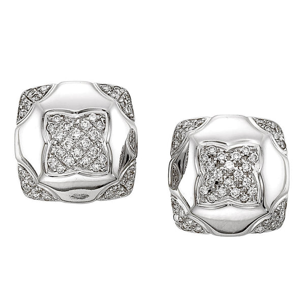 Bulgari Pyramid Diamond White Gold Earrings 7as1z