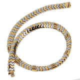 Bulgari Spiga White Yellow Gold Necklace 0002696