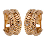 Bulgari Spiga Yellow Gold Diamond Earrings 0001900