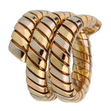 Bulgari Tubogas Tricolor Gold Ring 0002481