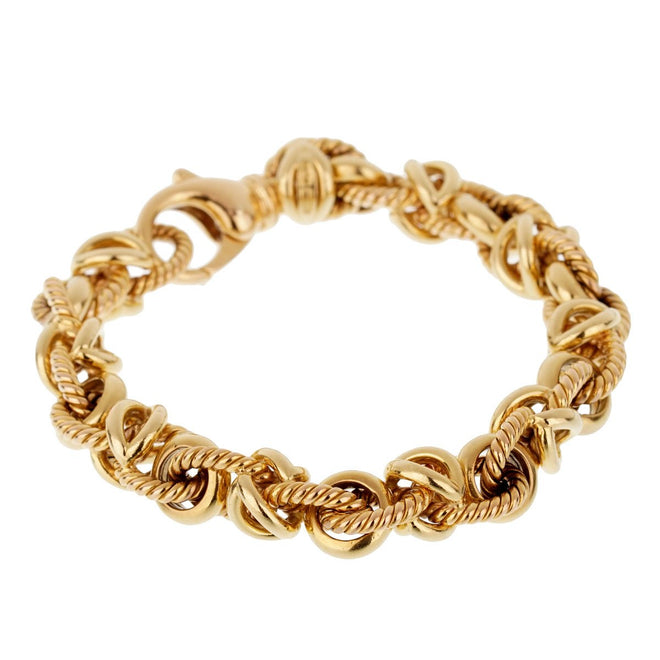 Bulgari Vintage Yellow Gold Chain Link Bracelet 0002152