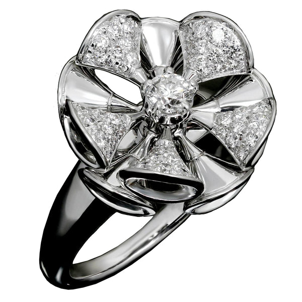 Bvlgari Divas Dream White Gold Diamond Cocktail Ring 1hkS025k1