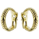 Bvlgari Spiga Yellow Gold Hoop Earrings 0003087