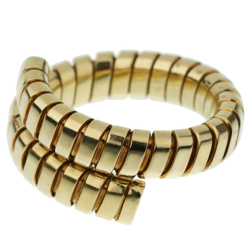 Bvlgari Spiga Yellow Gold Wrap Band Ring 0003043