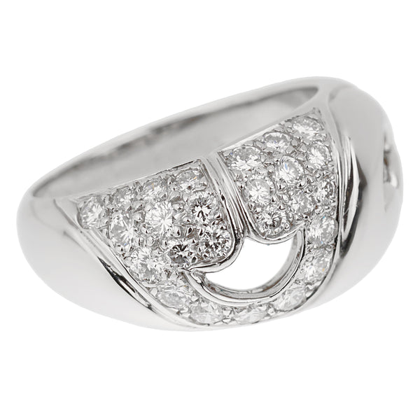 Bvlgari Vintage Platinum Diamond Band Ring