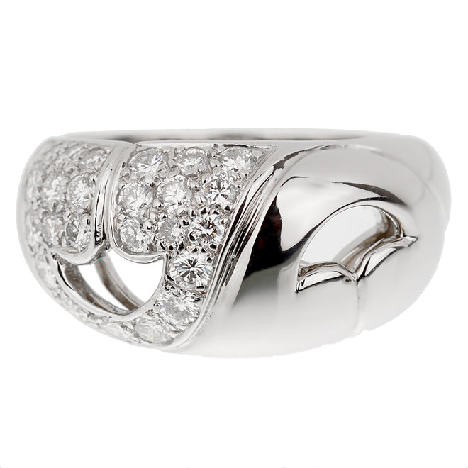 Bvlgari Vintage Platinum Diamond Band Ring