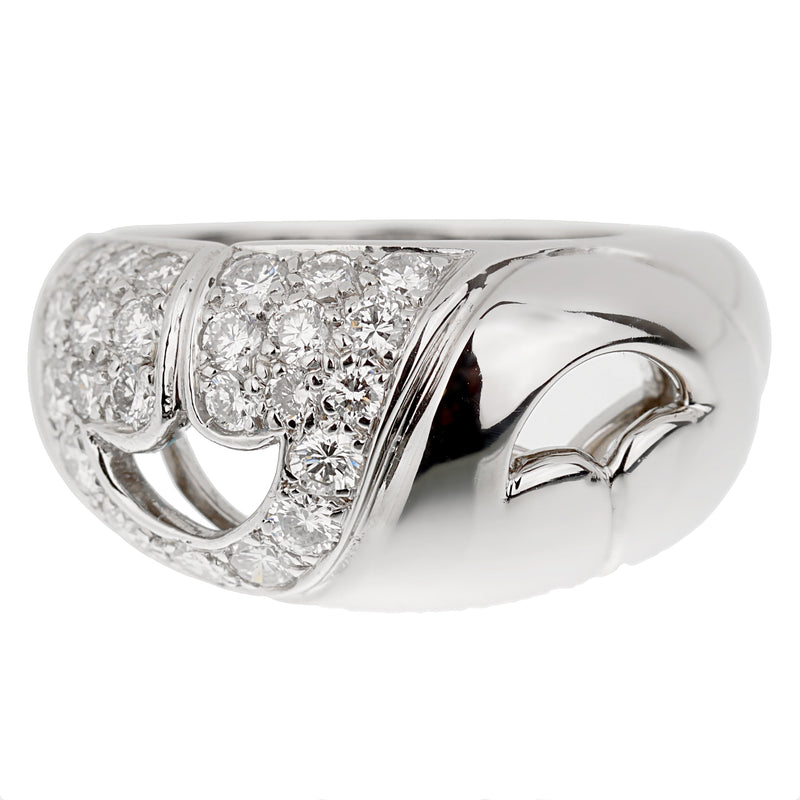 Bvlgari Vintage Platinum Diamond Band Ring