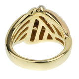 Bvlgari Vintage Tricolor Gold Cocktail Ring Size 5 0003363