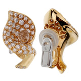 Cantamessa Calla Lily Diamond Yellow Gold Earrings 0002699