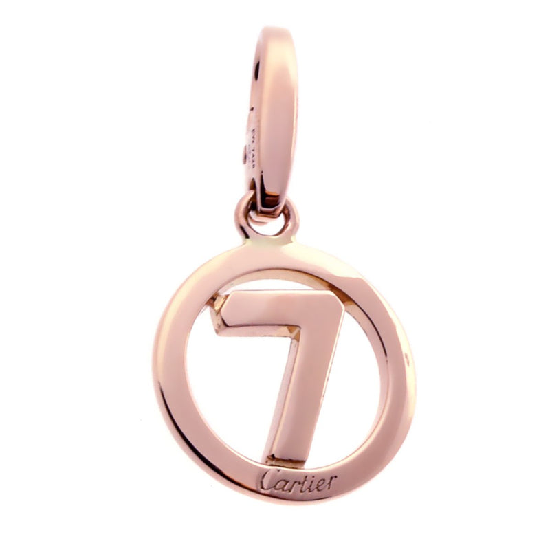 Cartier 7 Rose Gold Charm Pendant 0000155