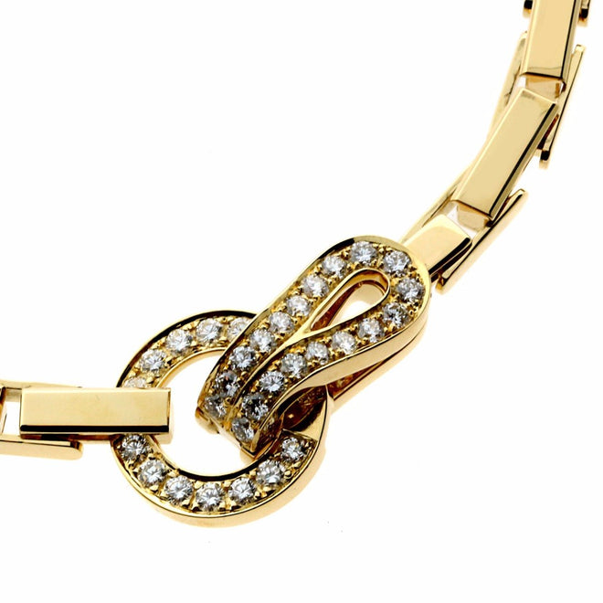 Cartier Agrafe Diamond Gold Necklace 0000085