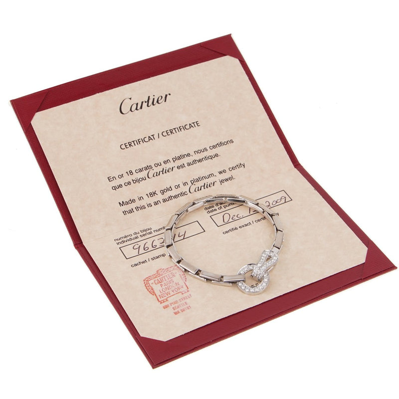 Cartier Agrafe Diamond White Gold Bracelet 0001247