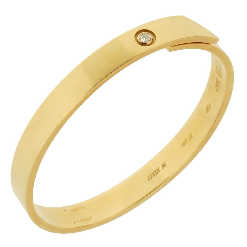 Cartier Anniversary Diamond Yellow Gold Bangle Bracelet 0001845