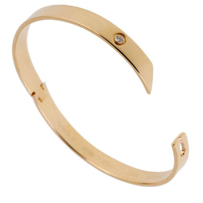 Cartier Anniversary Yellow Gold Diamond Bangle Bracelet 0001045