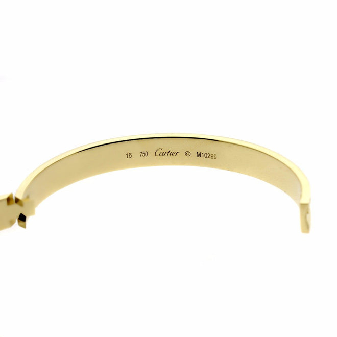 Cartier Anniversary Yellow Gold Diamond Bangle Sz 16 0000583